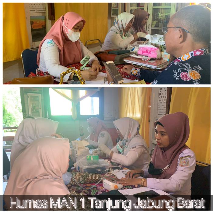 POSBINDU PTM: Puskesmas Kuala Tungkal 1 sambangi MAN 1 Tanjab Barat POSBINDU PTM: Puskesmas Kuala Tungkal 1 sambangi MAN 1 Tanjab Barat