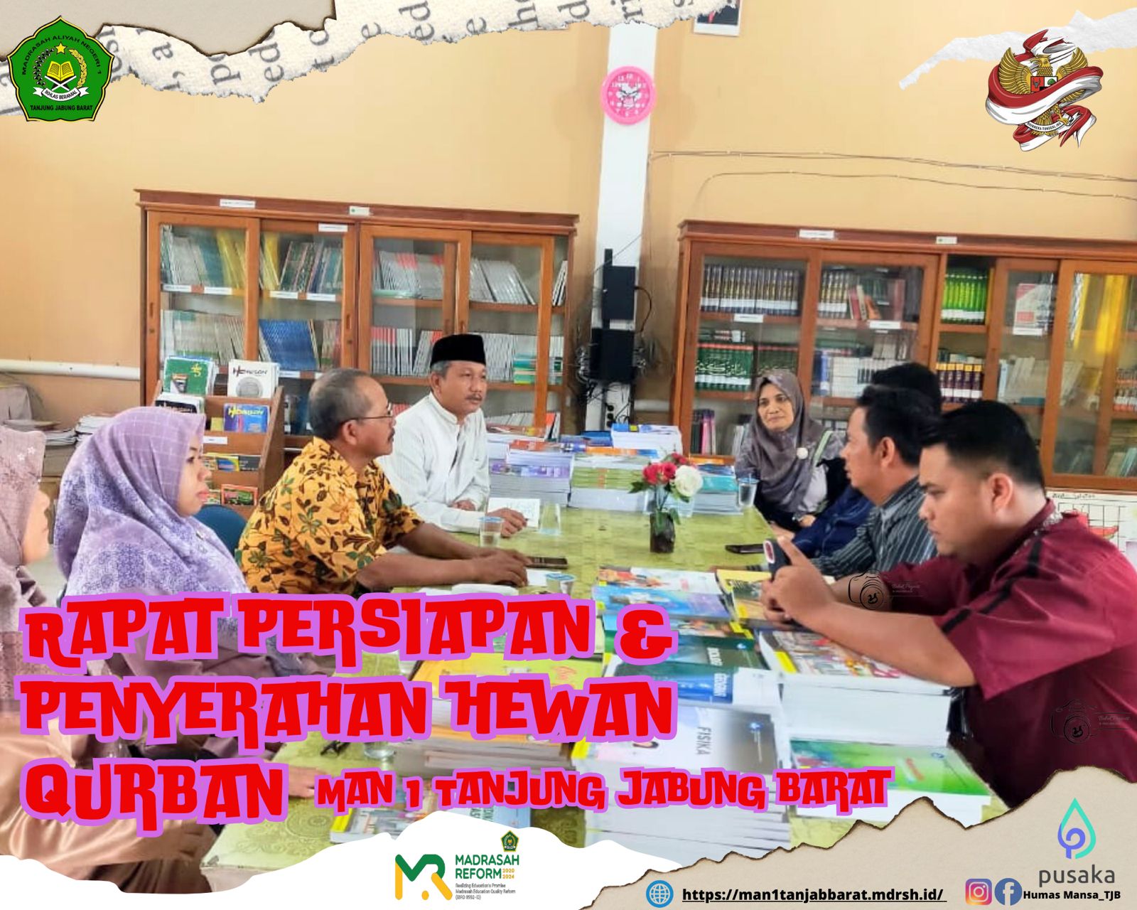 Rapat Persiapan dan Penyerahan Qurban MAN 1 Tanjung Jabung Barat 