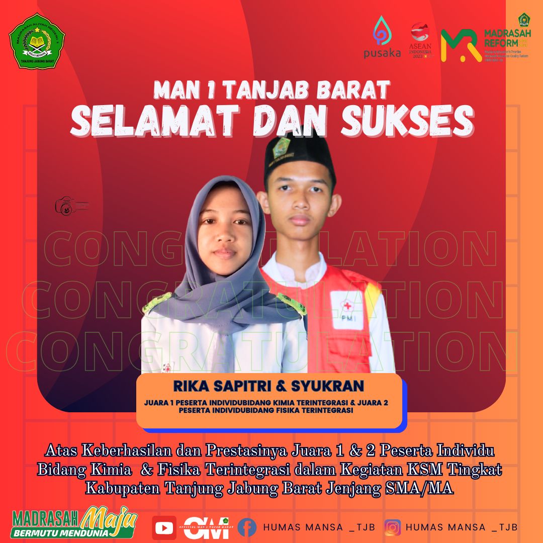 Ukir Prestasi Juara 1 dan 2 KSM MAN 1 Tanjung Jabung Barat Ukir Prestasi Juara 1 dan 2 KSM MAN 1 Tanjung Jabung Barat