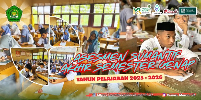 Hari Pertama Asesmen Sumatif Akhir Berbasis Komputer Semester Genap MAN 1 Tanjung Jabung Barat Berjalan Lancar