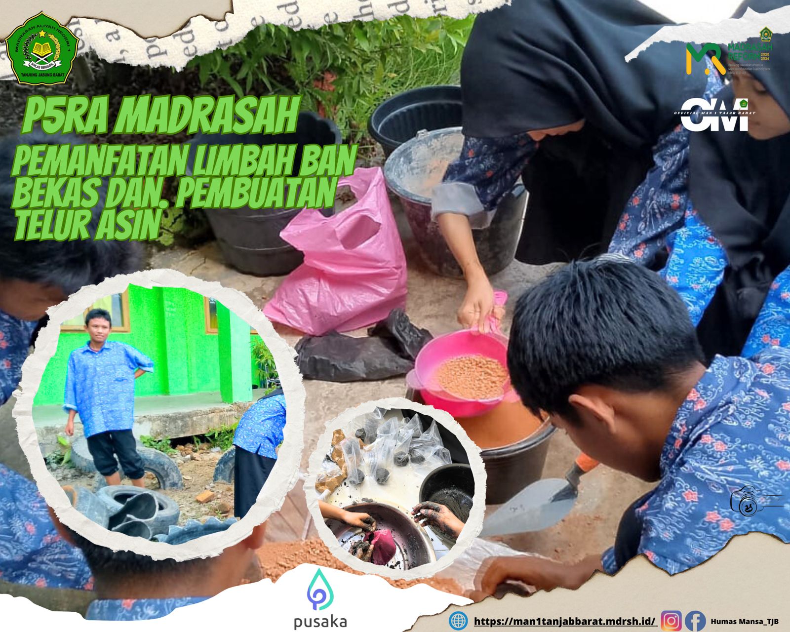 Pembuatan Telur Asin dan Memanfaatkan Limbah Ban Bekas Untuk Membuat Taman Kelas XI dan XII berhasil Menerapkan P5RA dalam Kurikulum Merdeka MAN 1 Tanjung Jabung Barat Pembuatan Telur Asin dan Memanfaatkan Limbah Ban Bekas Untuk Membuat Taman Kelas XI dan XII berhasil Menerapkan P5RA dalam Kurikulum Merdeka MAN 1 Tanjung Jabung Barat