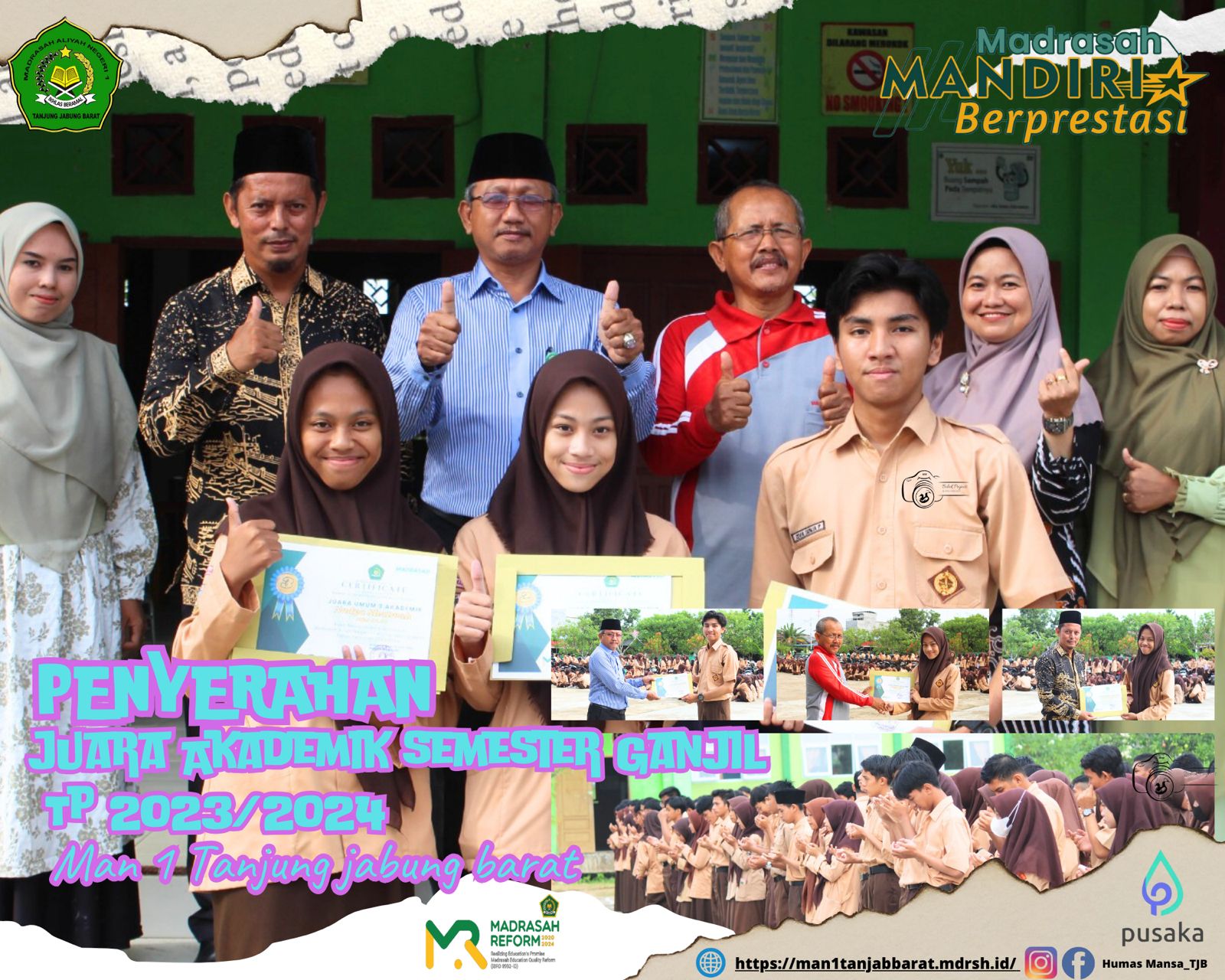 Penyerahan Juara Akademik MAN 1 Tanjung Jabung Barat 