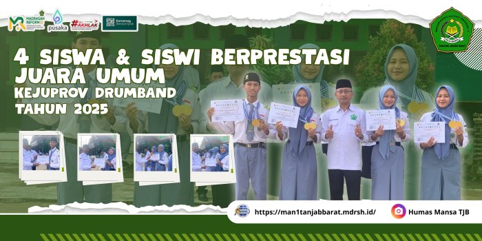 Empat Siswa MAN 1 Tanjung Jabung Barat Raih Medali Drum Band