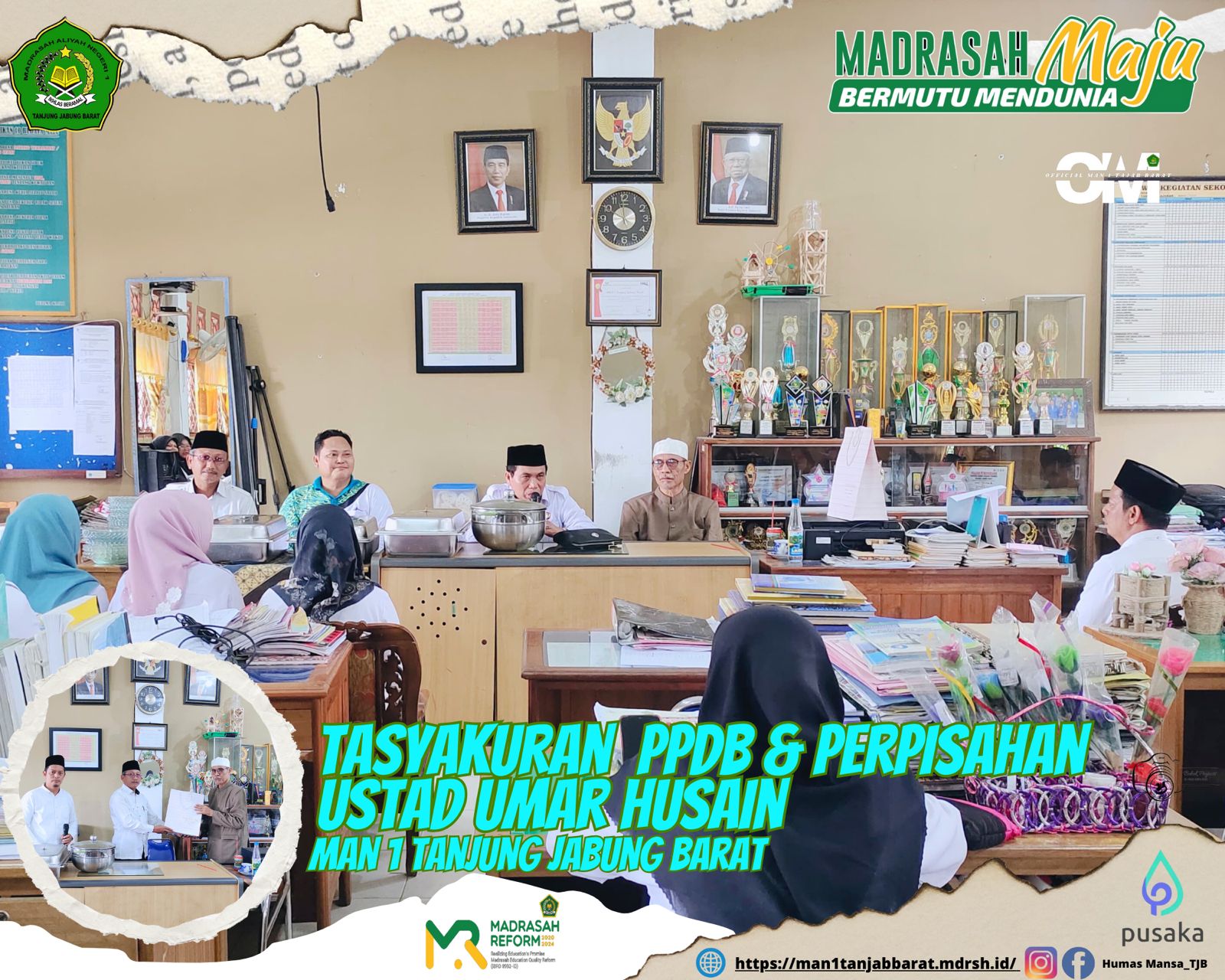 Tasyakuran PPDB Tahun 2024/2025 dan Perpisahan Ustadz Umar Husein MAN 1 Tanjung Jabung Barat