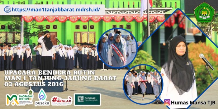 Upacara Bendera MAN 1 Tanjung Jabung Barat: Wujudkan Budaya 5S dan Gerakan Satu Siswa Satu Sampah Upacara Bendera MAN 1 Tanjung Jabung Barat: Wujudkan Budaya 5S dan Gerakan Satu Siswa Satu Sampah