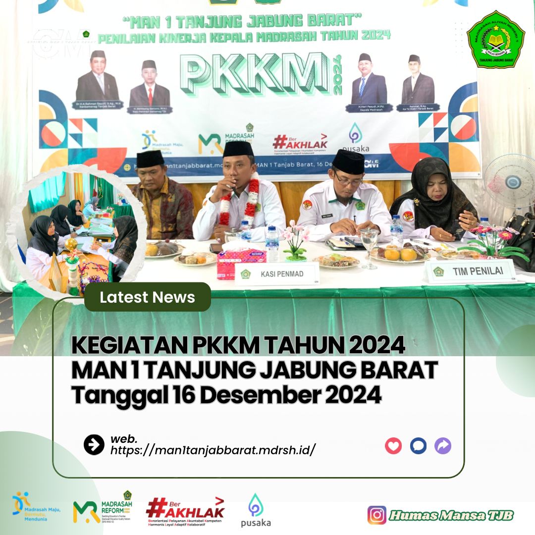 Penilaian Kinerja Kepala Madrasah (PKKM)MAN 1 Tanjung Jabung Barat Tahun 2024