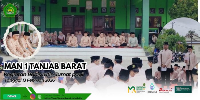 MC Rohis Jumat MAN 1 Tanjung Jabung Barat Bawakan Acara dengan Bahasa Jerman