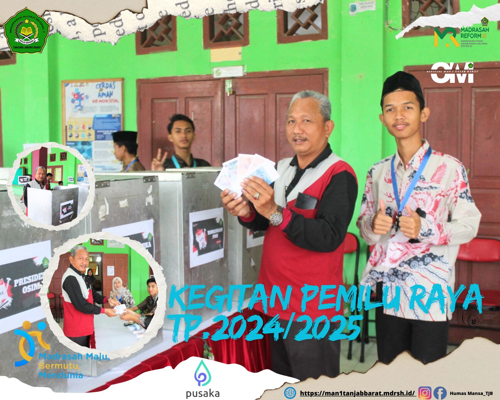 PEMILU RAYA MAN 1 Tanjung Jabung Barat Tahun 2024/2025