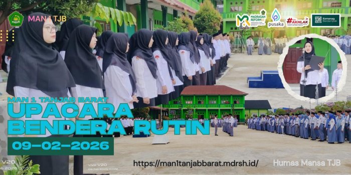 Upacara Bendera MAN 1 Tanjung Jabung Barat, Waka Kesiswaan Tekankan Jaga Marwah Madrasah