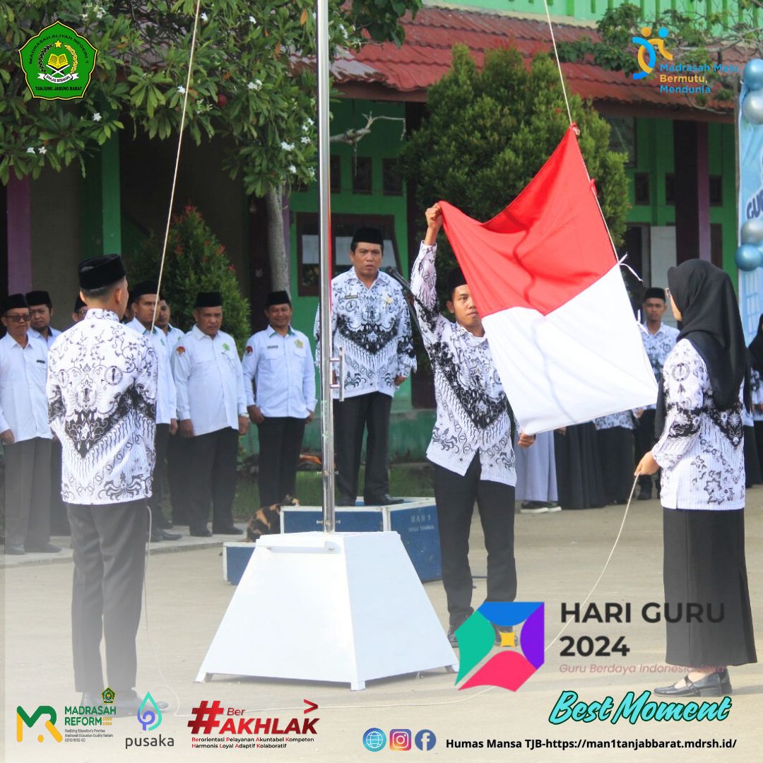 Upacara Peringatan Hari Guru Nasional (HGN) Tahun 2024 MAN 1 Tanjung Jabung Barat