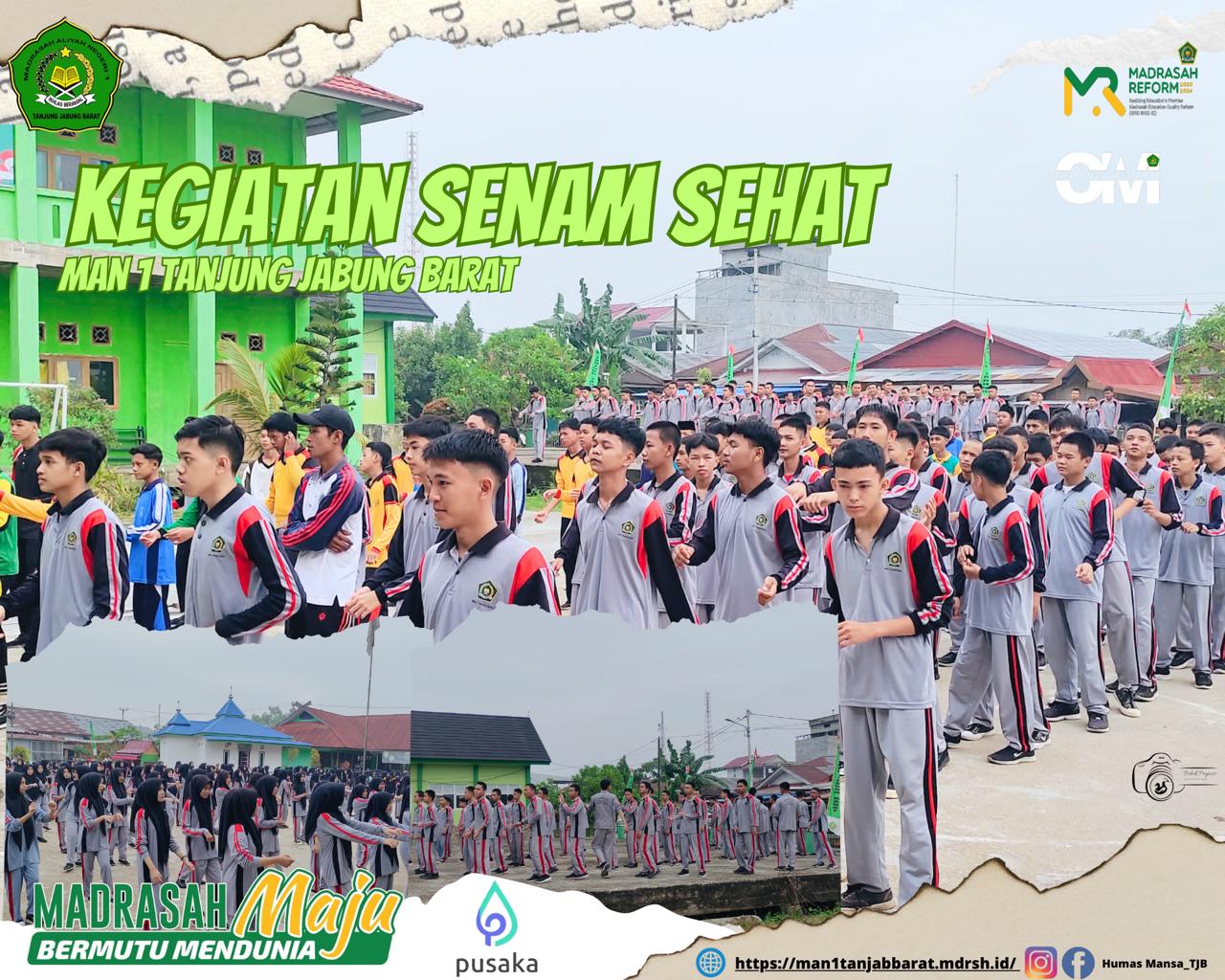 Kegiatan Rutin Kamis Senam Bersama MAN 1 Tanjung Jabung Barat