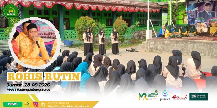 Az-Zhahir Yadullu Alal Bathin, Cerminan Hati dalam Sikap dan Ucapan, Pesan Rohis Jumat MAN 1 Tanjung Jabung Barat