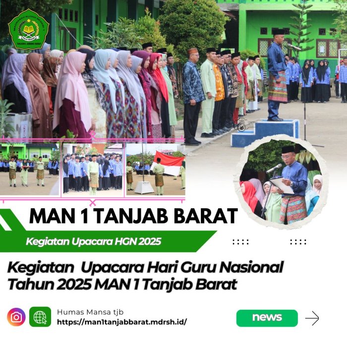 MAN 1 Tanjab Barat Peringati Hari Guru Nasional Ke-80 Tahun 2025 dengan Khidmat MAN 1 Tanjab Barat Peringati Hari Guru Nasional Ke-80 Tahun 2025 dengan Khidmat