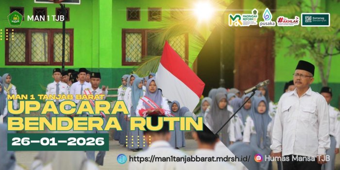 Waka Kurikulum MAN 1 Tanjung Jabung Barat Sampaikan Kurikulum Berbasis Cinta Saat Upacara Bendera