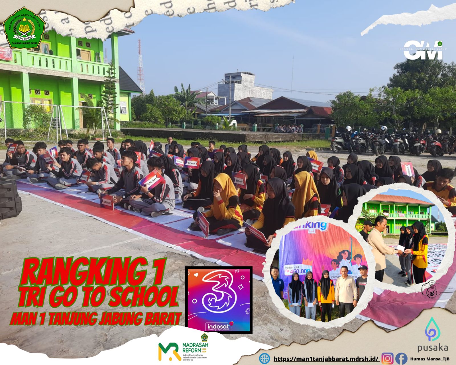 Rangking 1 Bersama Kartu 3 MAN 1 Tanjung Jabung Barat