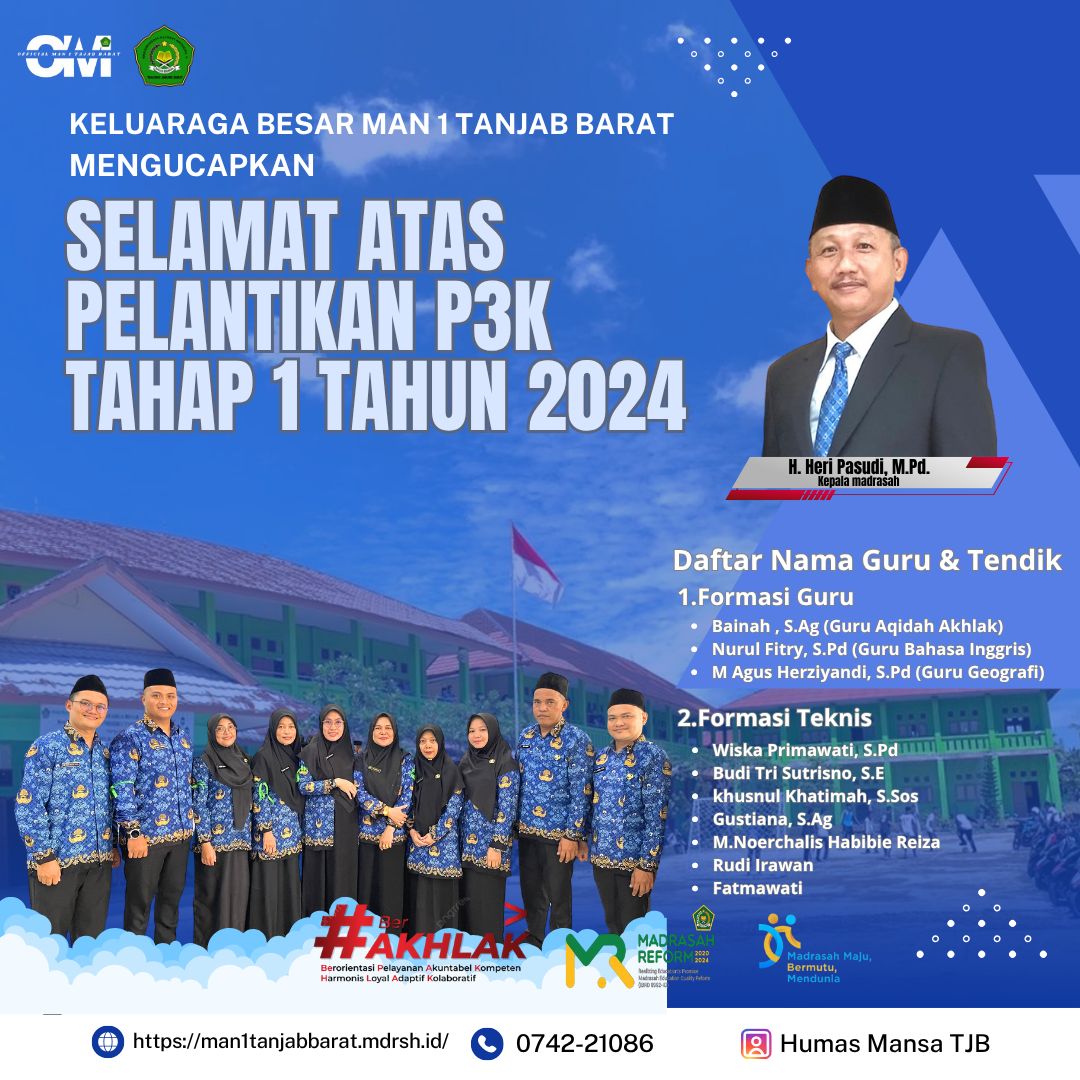 10 Guru dan Tenaga Kependidikan MAN 1 Tanjung Jabung Barat Resmi Dilantik Sebagai ASN PPPK oleh Menteri Agama RI Tahun 2025
