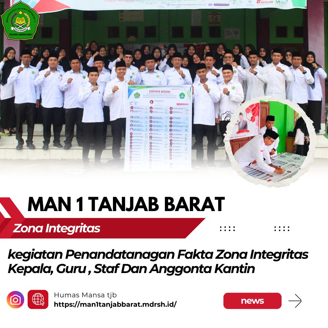 Penandatanganan Zona Integritas MAN 1 Tanjung Jabung Barat